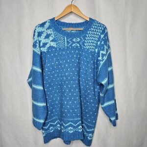 Free People 'Snow Day' Frozen Lake Knit Pullover Sweater Size M